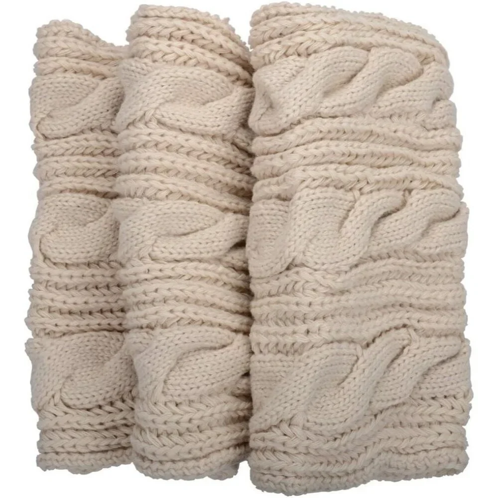 Women's Twist Khaki Thick Ribbed Knit Winter Infinity Circle Loop Scarf